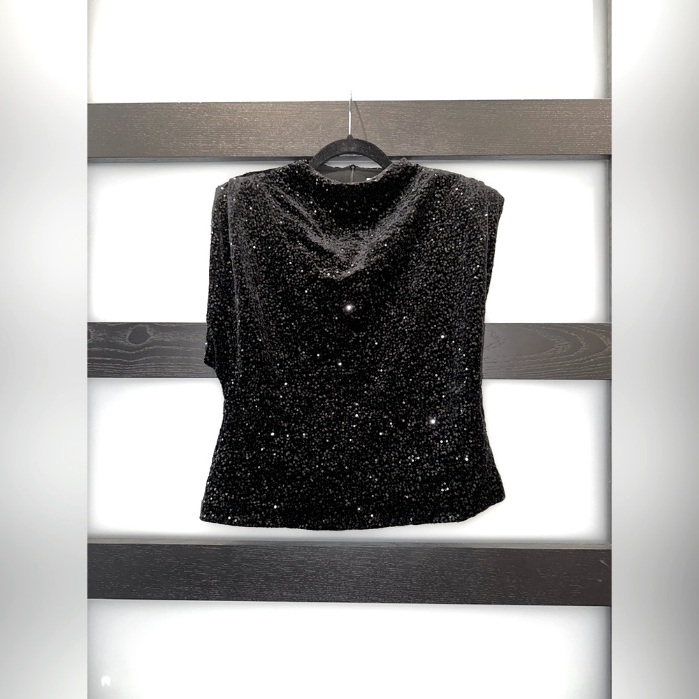 Zara Black Sequin Top